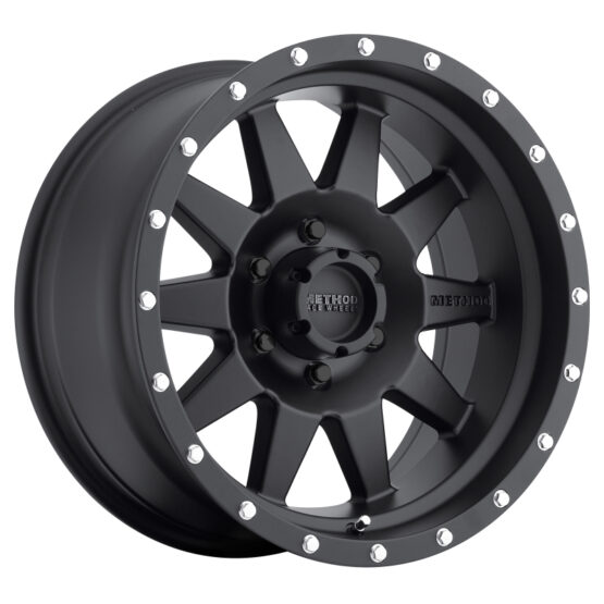 MR301 The Standard 18x9 -12mm Offset 6x5.5 108mm CB Matte Black Wheel - Image 2