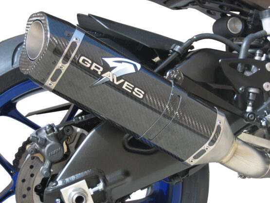 Graves Carbon Fiber Slip-On Exhaust w/ Link Pipe For 15+ Yamaha R1