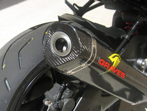 Carbon Fiber Slip On Exhaust w/ Link Pipe - Image 2