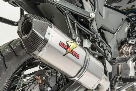 Graves Titanium Slip-On Exhaust Silver Fits 2020 Suzuki V-Strom 1050