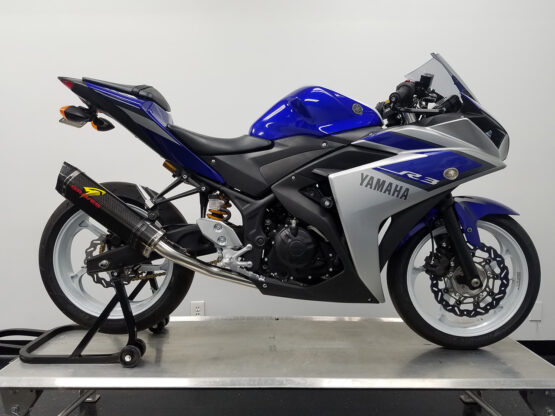 Graves Carbon Fiber 3/4 Slip On Exhaust Fits 15-24 Yamaha YZF R3 - Image 2