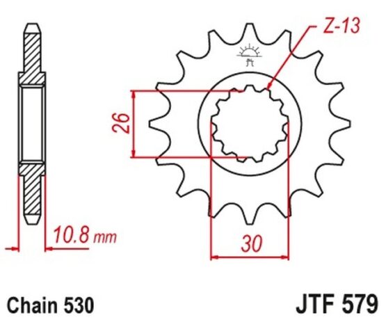 Front Steel Countershaft Sprocket - 16 Tooth 530 - Image 3