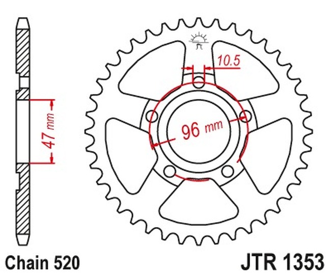 Steel Rear Sprocket - 40 Tooth 520 - Image 3