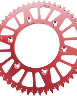 Red Aluminum Rear Sprocket - 52 Tooth 520