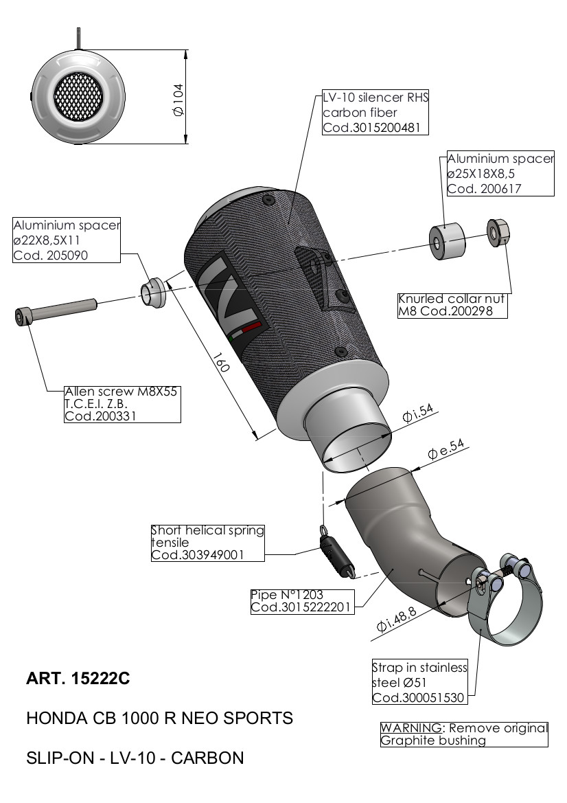 LV-10 Carbon Fiber Slip On Exhaust - Image 4