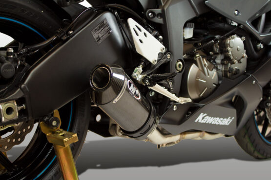M4 Street Slayer Carbon Fiber Full Exhaust Black Fits 09-25 Kawasaki ZX6R