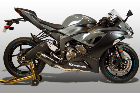 M4 Street Slayer Carbon Fiber Full Exhaust Black Fits 09-25 Kawasaki ZX6R - Image 2