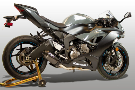 M4 Street Slayer Carbon Fiber Full Exhaust Black Fits 09-25 Kawasaki ZX6R - Image 3