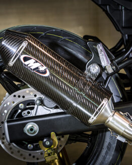 Standard Mount Full Exhaust w/ Carbon Fiber Muffler & Stainless Tubing