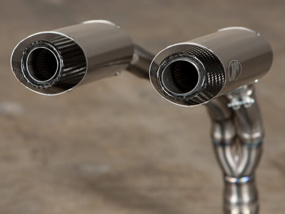 M4 Titanium Dual Slip On Exhaust w/ Link Pipe Fits 07-08 Yamaha R1 - Image 2