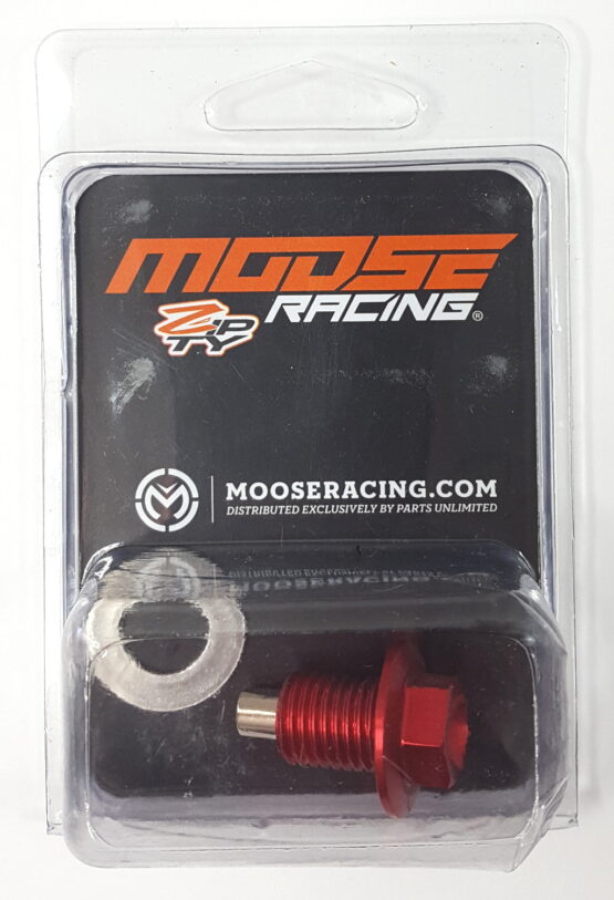 Moose Red Magnetic Drain Plug M12x1.5 x 22mm w/ Washer - Image 2