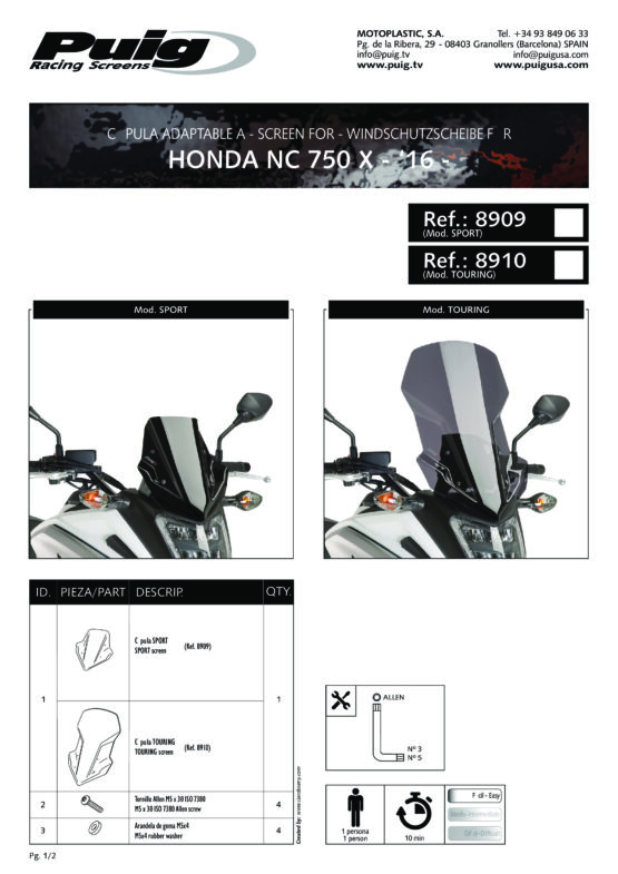 Clear Touring Windscreen - Image 4