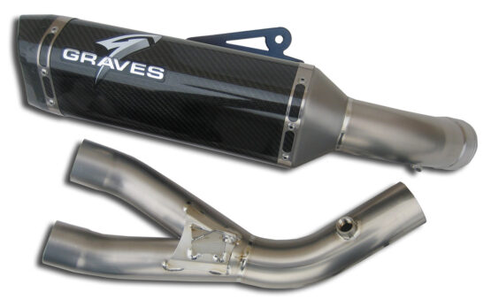 Graves Carbon Fiber Slip-On Exhaust w/ Link Pipe For 15+ Yamaha R1 - Image 8