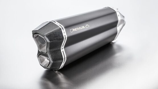 REMUS 8 Slip On Exhaust Stainless Steel - Black