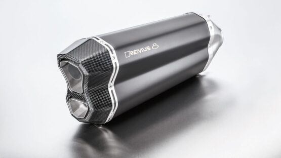 REMUS 8 Slip On Exhaust Stainless Steel - Black