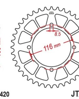 Black Aluminum Rear Sprocket - 50 Teeth 420 Pitch