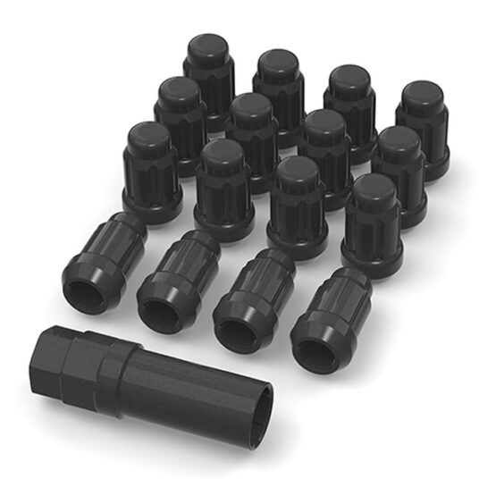 Bullite Lug Nut Set Black w/ Key 10x1.25 (16PCS)