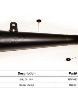 Retro Drag Black Slip On Exhaust