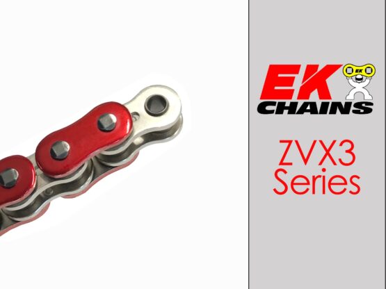 Vortex EK 530 ZVX3 120 Link Metallic Red Rivet Master Chain