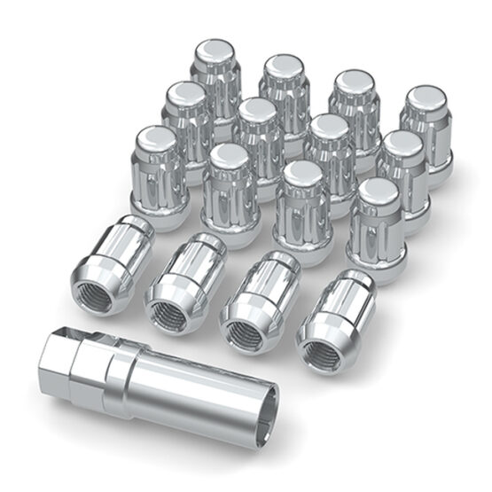Bullite Lug Nut Set Chrome w/ Key 10x1.25 (16pcs)