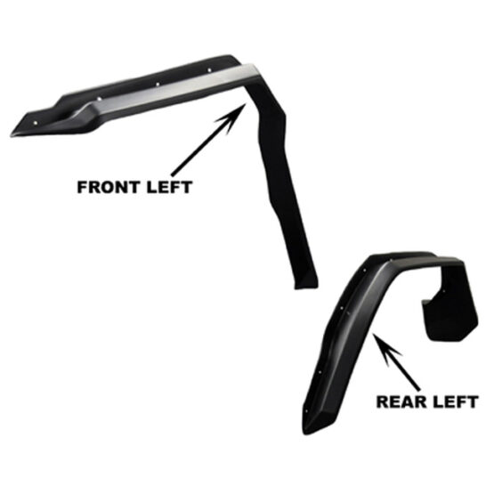 Direction 2 ATV Overfenders Polyethylene Black Set of 4