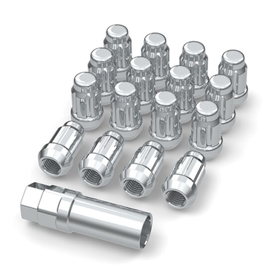 Bullite Wheels Lug Nut Set w/ key Chrome 12x1.25 (16PCS)