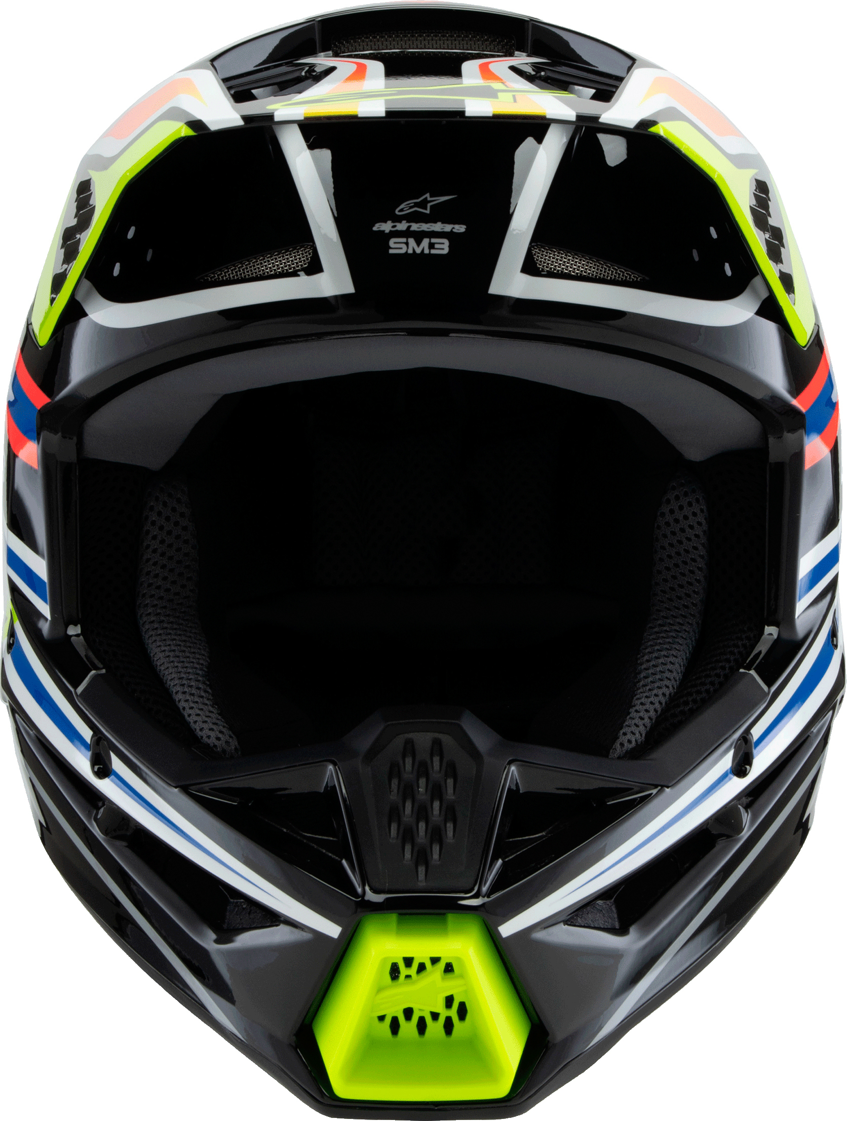 Alpinestars SM3 Youth Wurx Helmet Large Black/Yellow/Red/Blue - Image 3