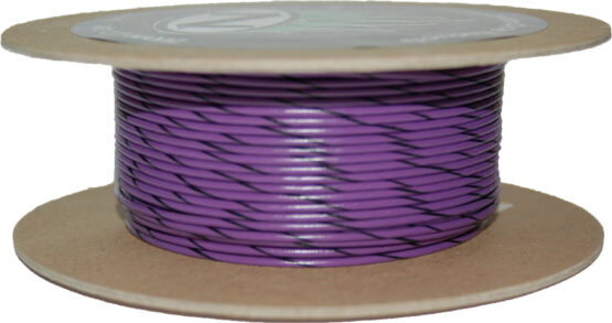 NAMZ 100ft 20 AWG Violet/Black Stripe Wire Spool - Image 2
