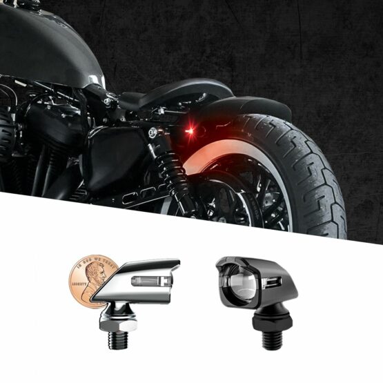XK GLOW Mini LED Amber Turn Signal Pair Black Universal - Image 4