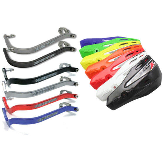 Drop Handguard Handlebar Armor / X2 Protector Kit - 7/8" Blue / - Black - Image 2