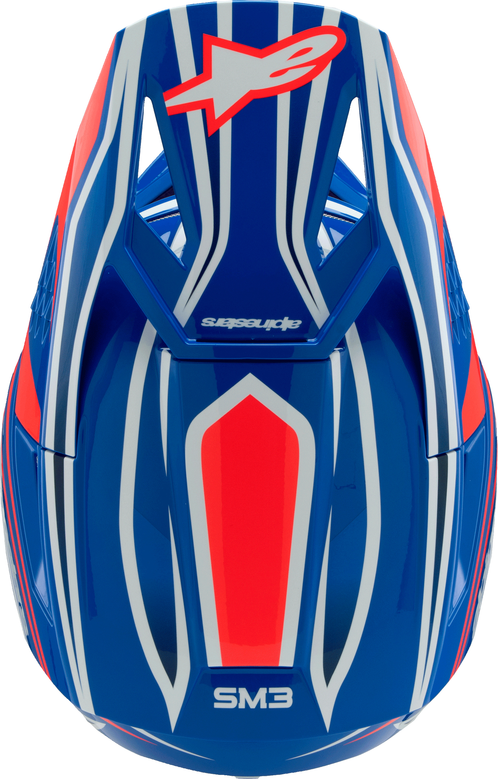 Alpinestars SM3 Youth Wurx Helmet Blue/Red YM - Image 3