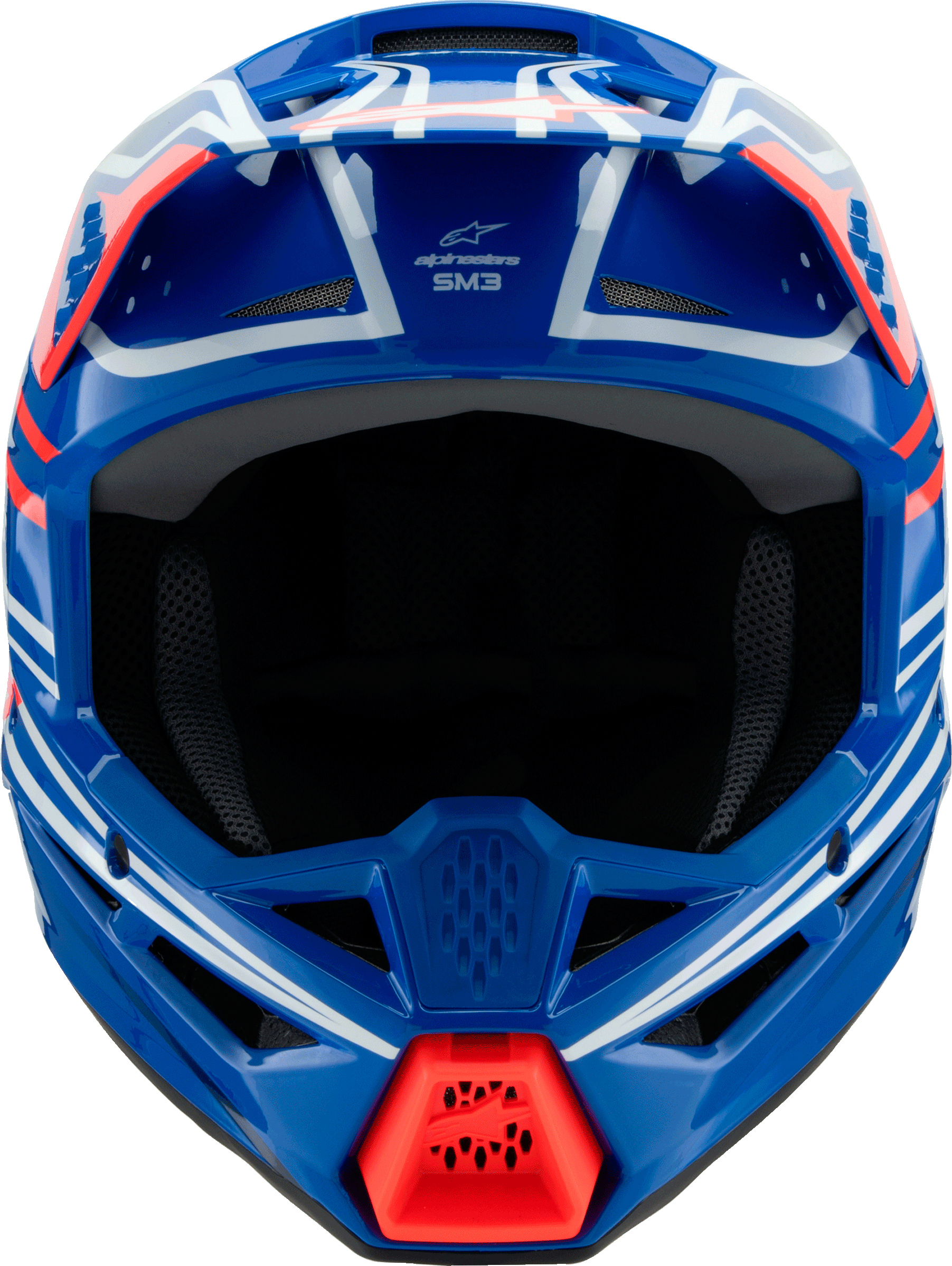 Alpinestars SM3 Youth Wurx Helmet Blue/Red YM - Image 4