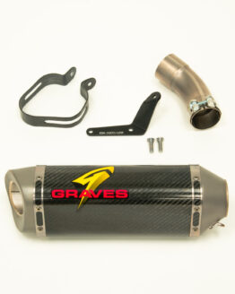 Graves CF/Titanium Slip-On Exhaust w/Link Pipe For 16-20 ZX10R