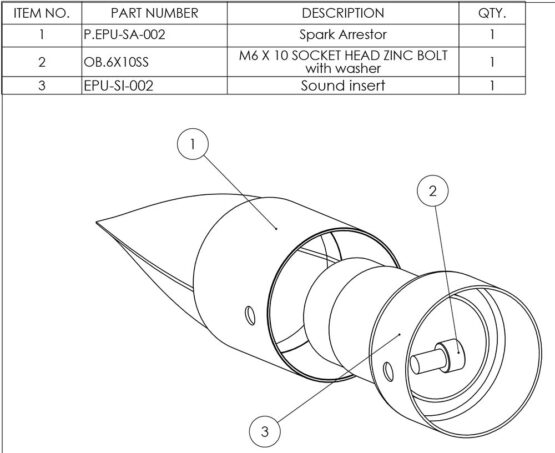 Spark Arrestor Insert - 50.8mm - Image 3