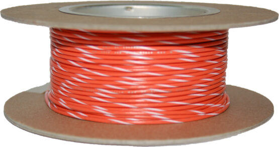 NAMZ 100ft 20 AWG Orange/White Stripe Primary Wire Spool - Image 2