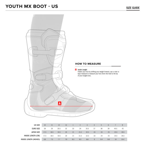 Youth Tech 7S Boots Grey/Red Size Y-02 - Image 2