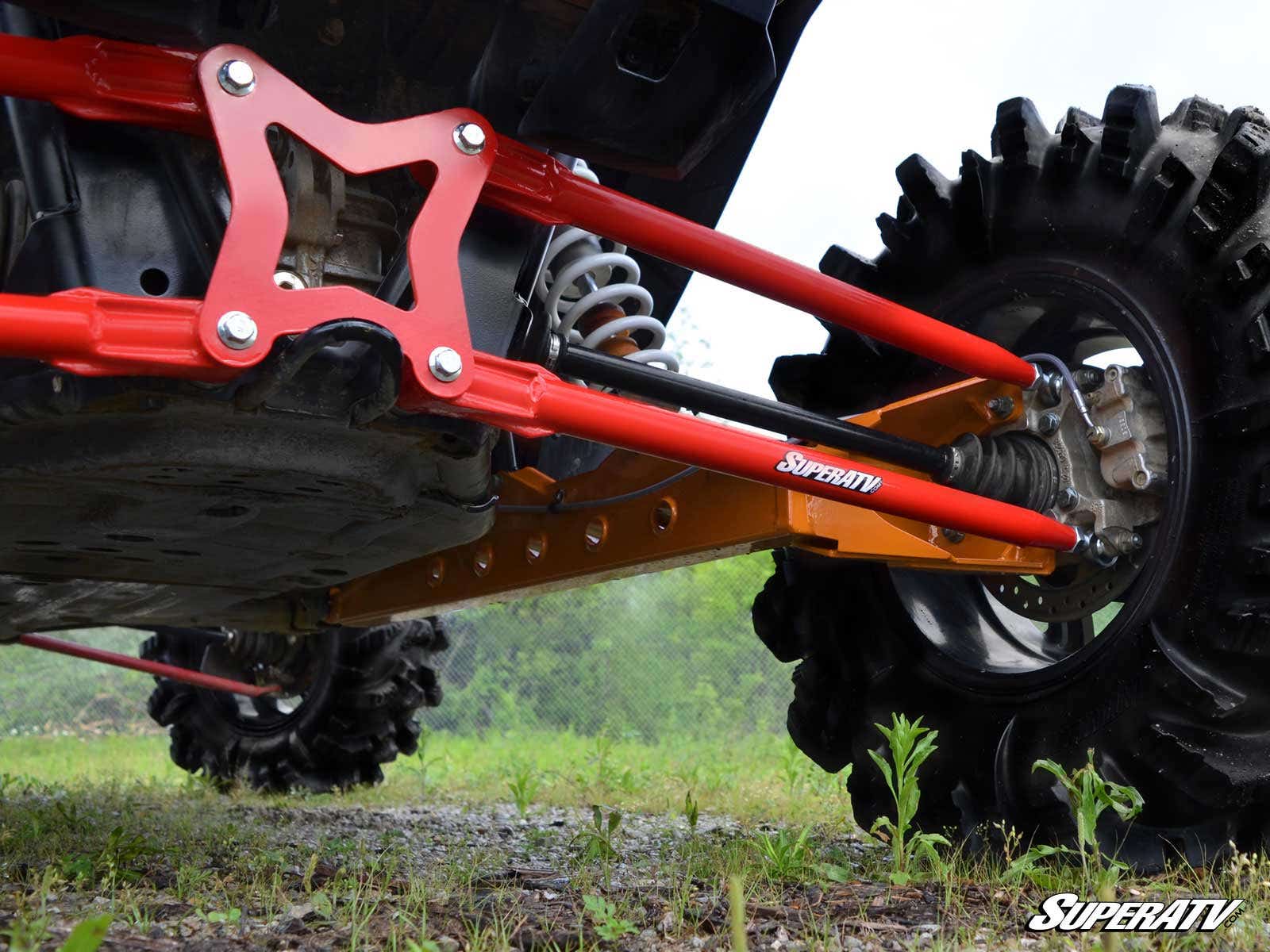 SuperATV 1" Rear Offset Trailing Arms Orange Fits 16-21 RZR XP Turbo - Image 3