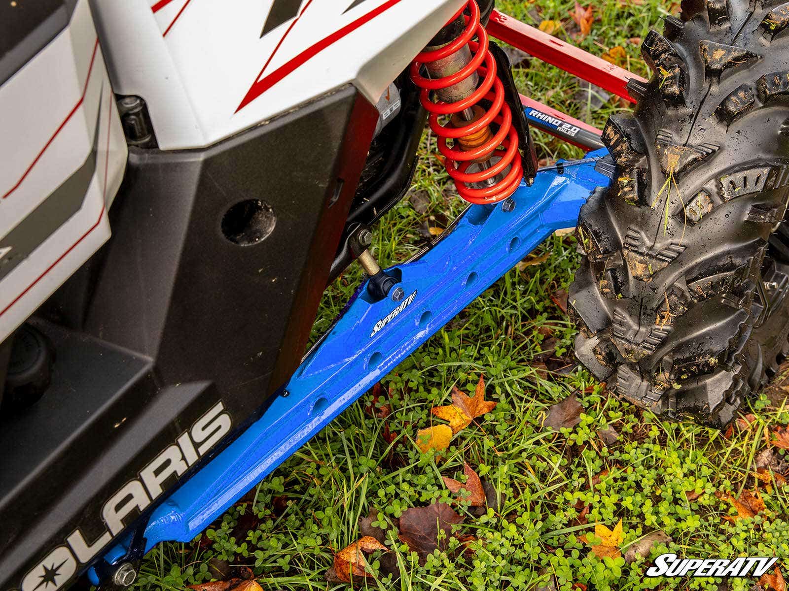 SuperATV 1" Rear Offset Trailing Arms Velocity Blue For Polaris RZR RS1 - Image 3