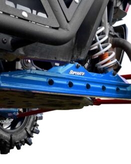 SuperATV 1" Rear Offset Trailing Arms Velocity Blue Fits 16-21 RZR XP Turbo