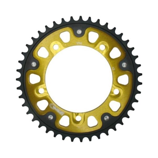 Supersprox Stealth Rear Sprocket 43T Gold 525 Chain Fits Suzuki Triumph