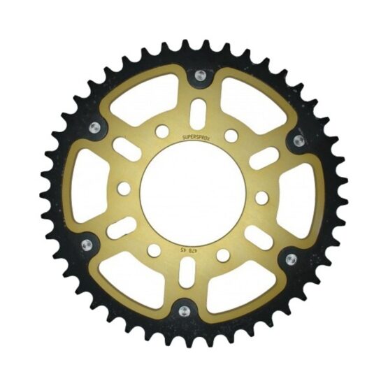 Supersprox Stealth Rear Sprocket 45T Gold 520 Chain Fits Kawasaki