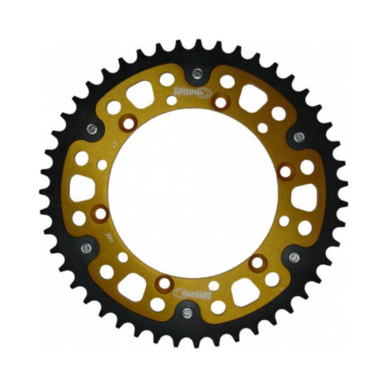 Supersprox Stealth Rear Sprocket 47T Gold 520 For Kawasaki KX KDX KLX