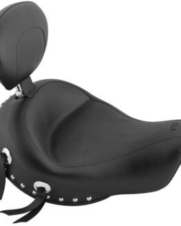 Wide Concho Skirt Studded Solo Seat w/Backrest