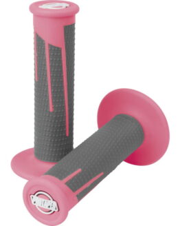 ProTaper Clamp-On Full Diamond Grips Neon Pink/Dark Gray for 7/8in Bars