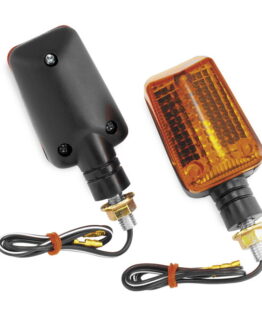 Mini Stalk Mini Marker Light Kit - Amber Lens Clear Bulb Black Shell