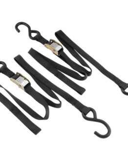 Black Classic Tie-Downs 66"x1" Pair - 1200lbs, Cam Buckle