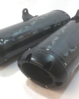 Black M2 Carbon Dual Slip On Exhaust