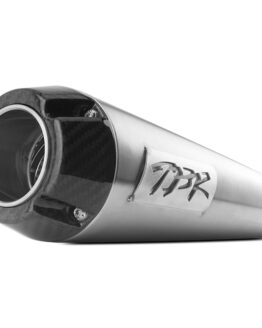 Two Brothers Comp-S Full Exhaust SS/CF Silver Fits 17-25 Kawasaki Z125 Pro