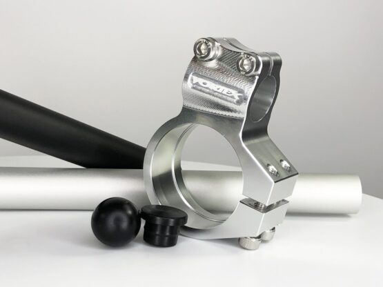 Vortex 45mm Clip Ons with Handlebars Silver 7 Degree Aluminum - Image 3