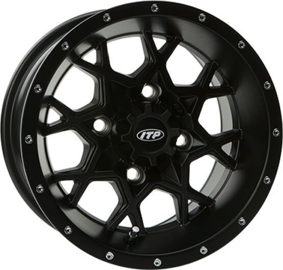 Hurricane Wheel Black 14X7 4/110 2+5 - Image 2